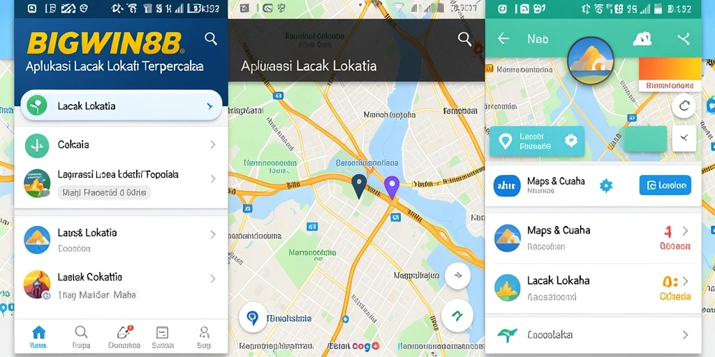 Antarmuka BIGWIN88 menampilkan peta dengan fitur lacak lokasi yang jelas.