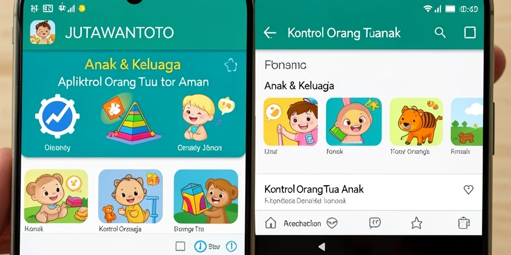 Tampilan antarmuka JUTAWANTOTO yang intuitif untuk kontrol orang tua.
