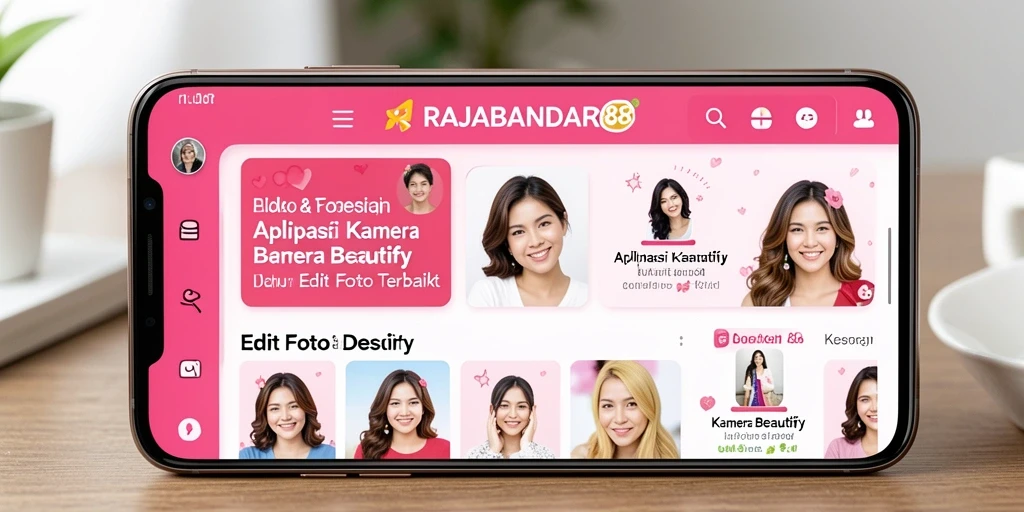 Antarmuka intuitif dan fitur unggulan Kamera Beautify RAJABANDAR88.