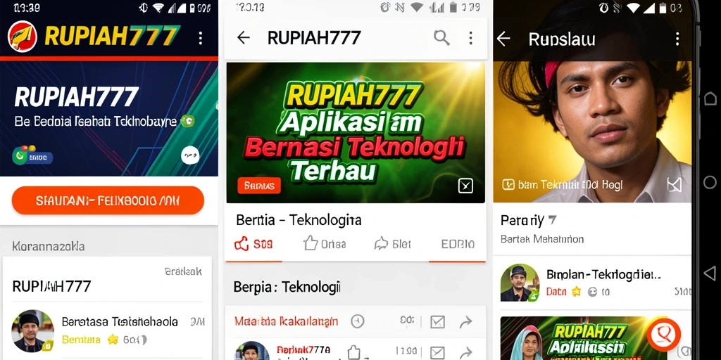 Antarmuka modern dan informatif dari RUPIAH777.