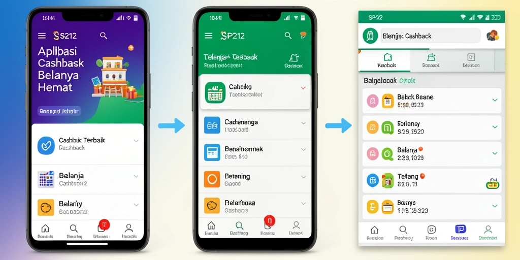 Antarmuka aplikasi SP212 yang menampilkan fungsi Cashback secara jelas.