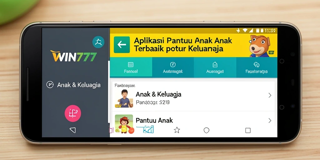 Tampilan antarmuka WIN777 yang ramah pengguna untuk Pantau Anak.